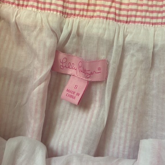 Lilly Pulitzer Mimosa Skirt, Hotty Pink Stripe, size small, seersucker, lined! - Picture 3 of 4